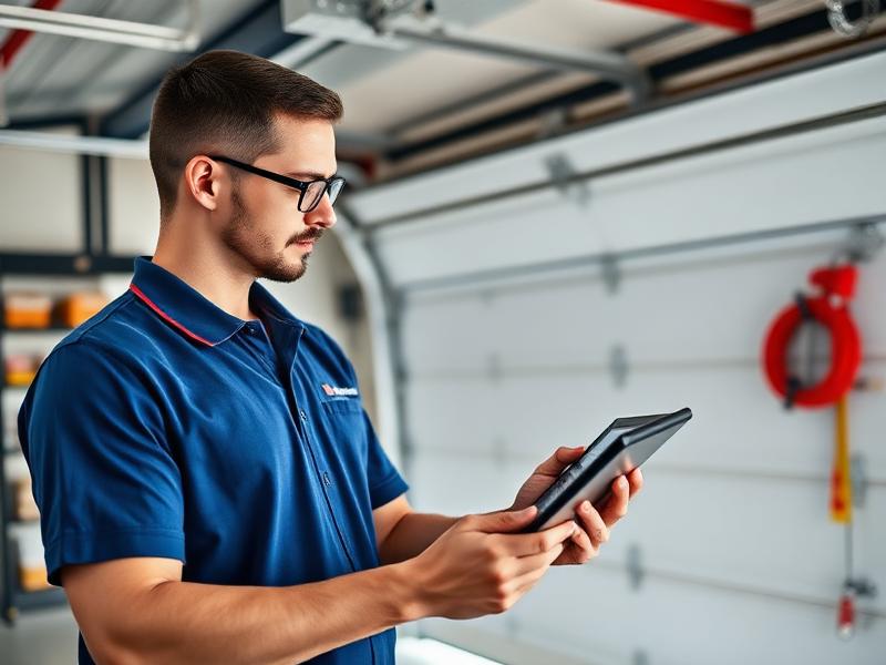 Professional garage door technician